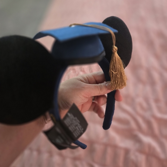 Disney Mickey Black and Blue Graduation Ears Headband - Picture 3 of 5